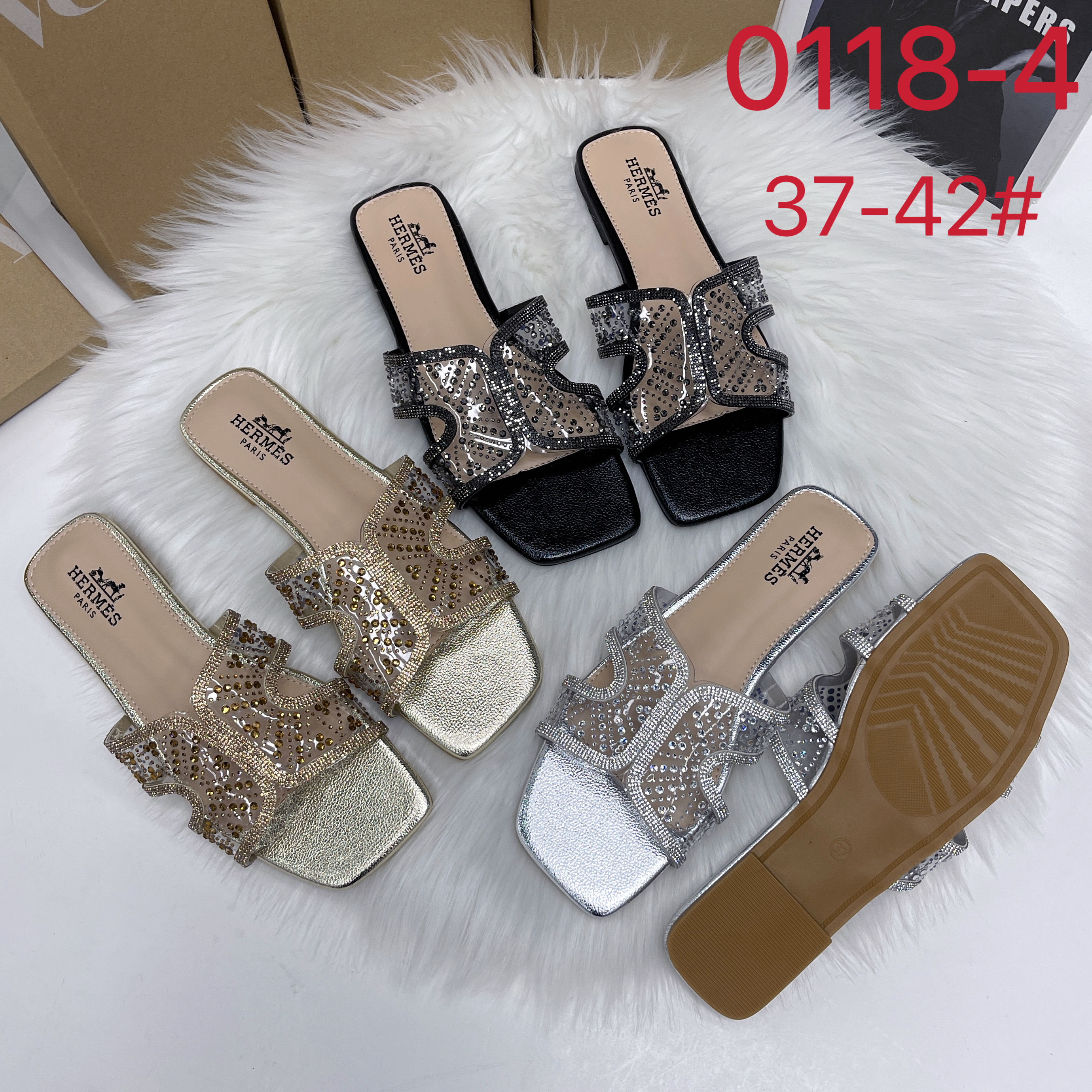 HERMES 0118-4 SLIPPERS